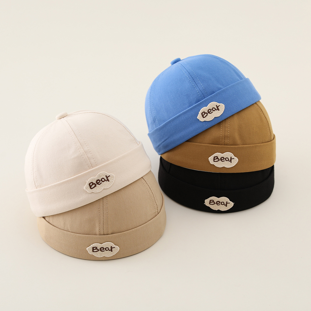 Baby Hat Beanie - Cute Bear Baby Docker Hat Solid