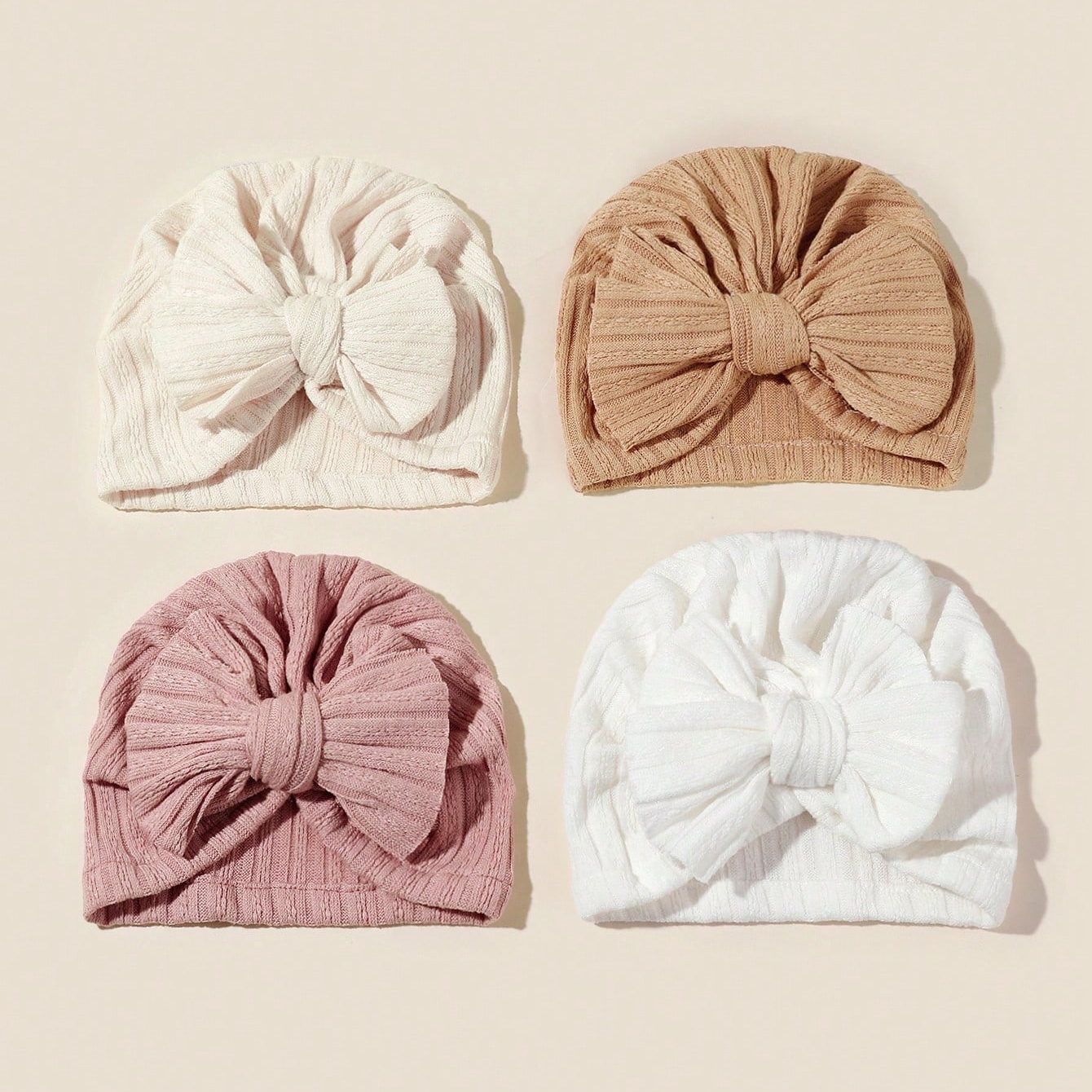 Baby Hat Beanie - Bowknot Knitted Baby Autumn Winter Hat
