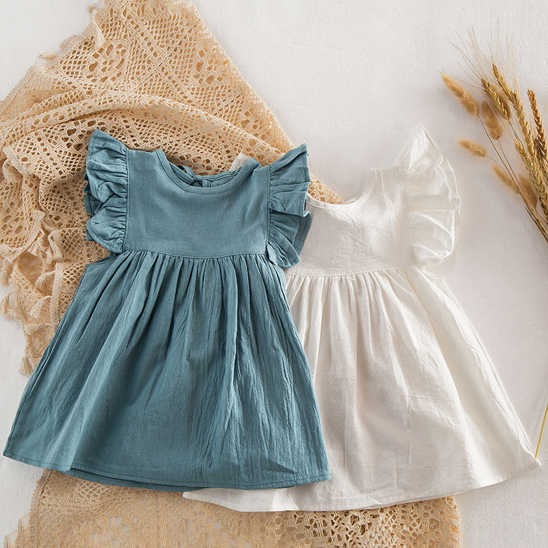 Baby Clothing Line - Summer Infant Girls Dress Flying Sleeve