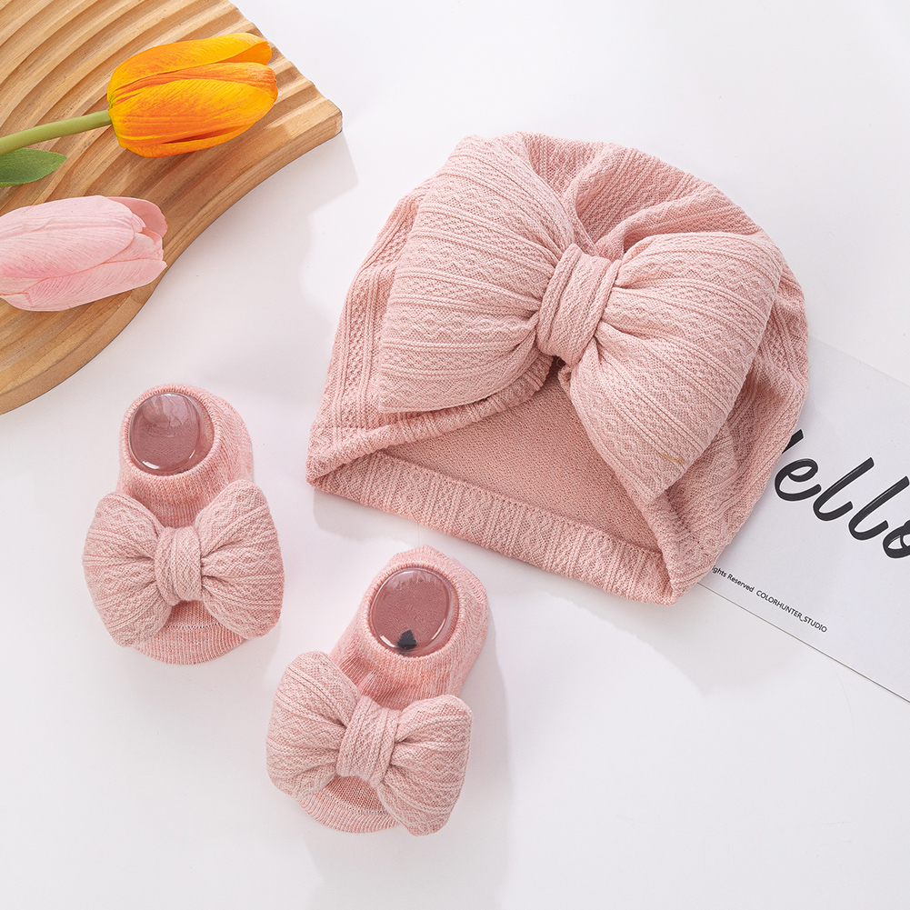 Baby Hat Beanie - 3Pcs/Set Baby Hats Socks Set Big