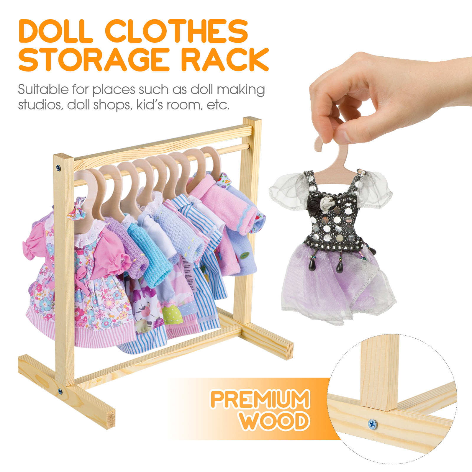 Wood Dress Clothes Hanger Stor - Baby Clothing Display recensione e prezzo