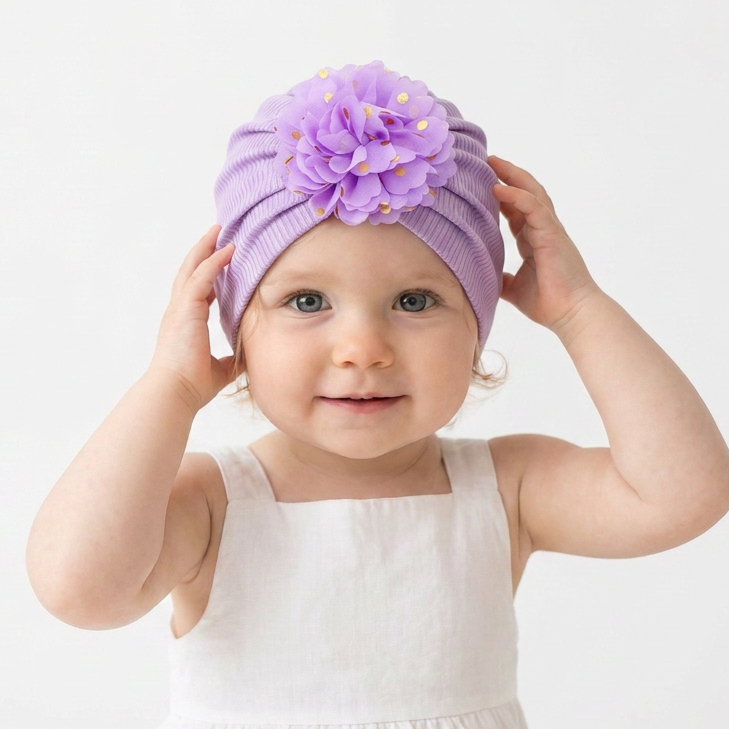 Baby Girl Turban Hat Ribbed 3D - Baby Hat Beanie recensione e prezzo