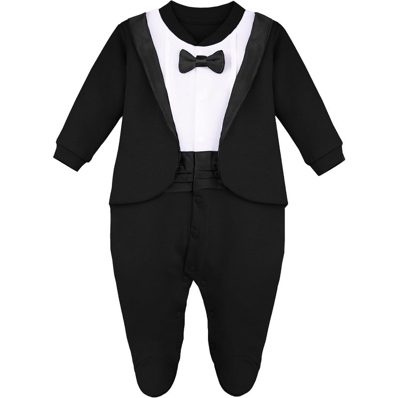 Newborn Boy Gentleman Tuxedo F - Baby Clothing Onesies recensione e prezzo