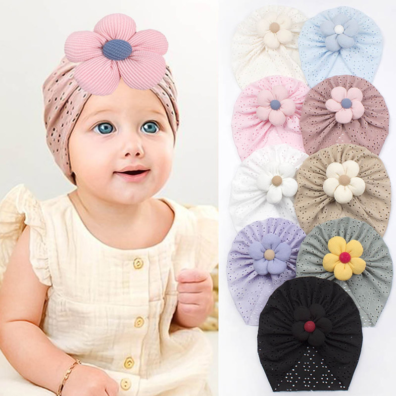 3D Flower Baby Turban Cap Summ - Baby Hat Beanie recensione e prezzo
