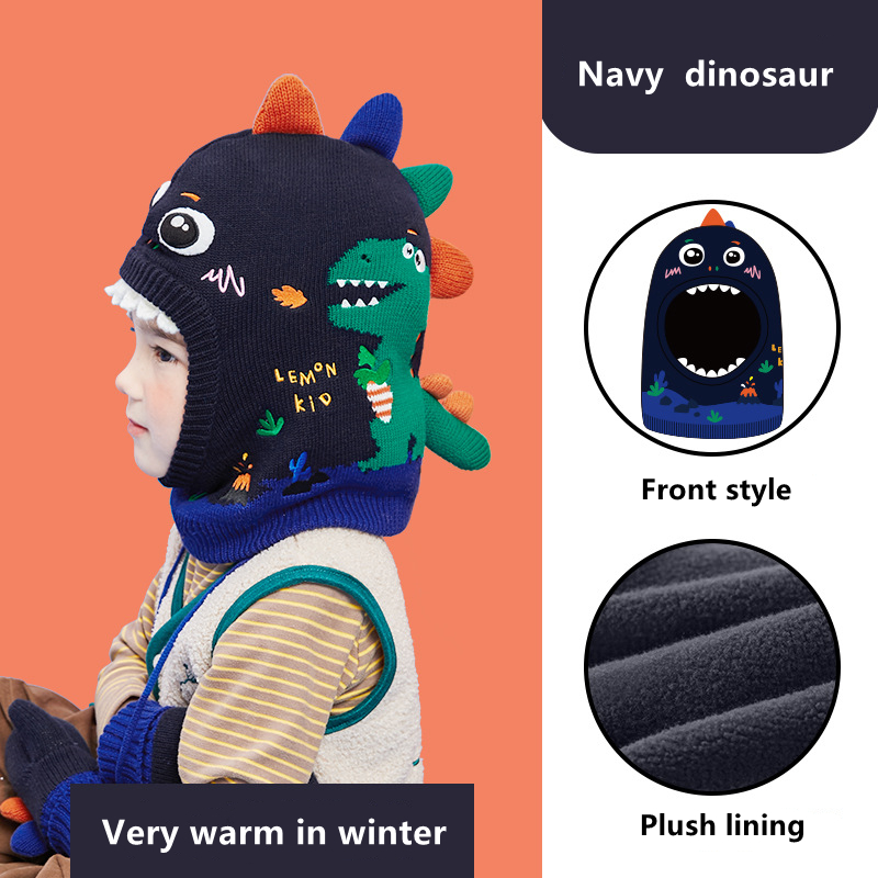 Kids Hat Scarf Gloves Set 3D D - Baby Hat Beanie recensione e prezzo