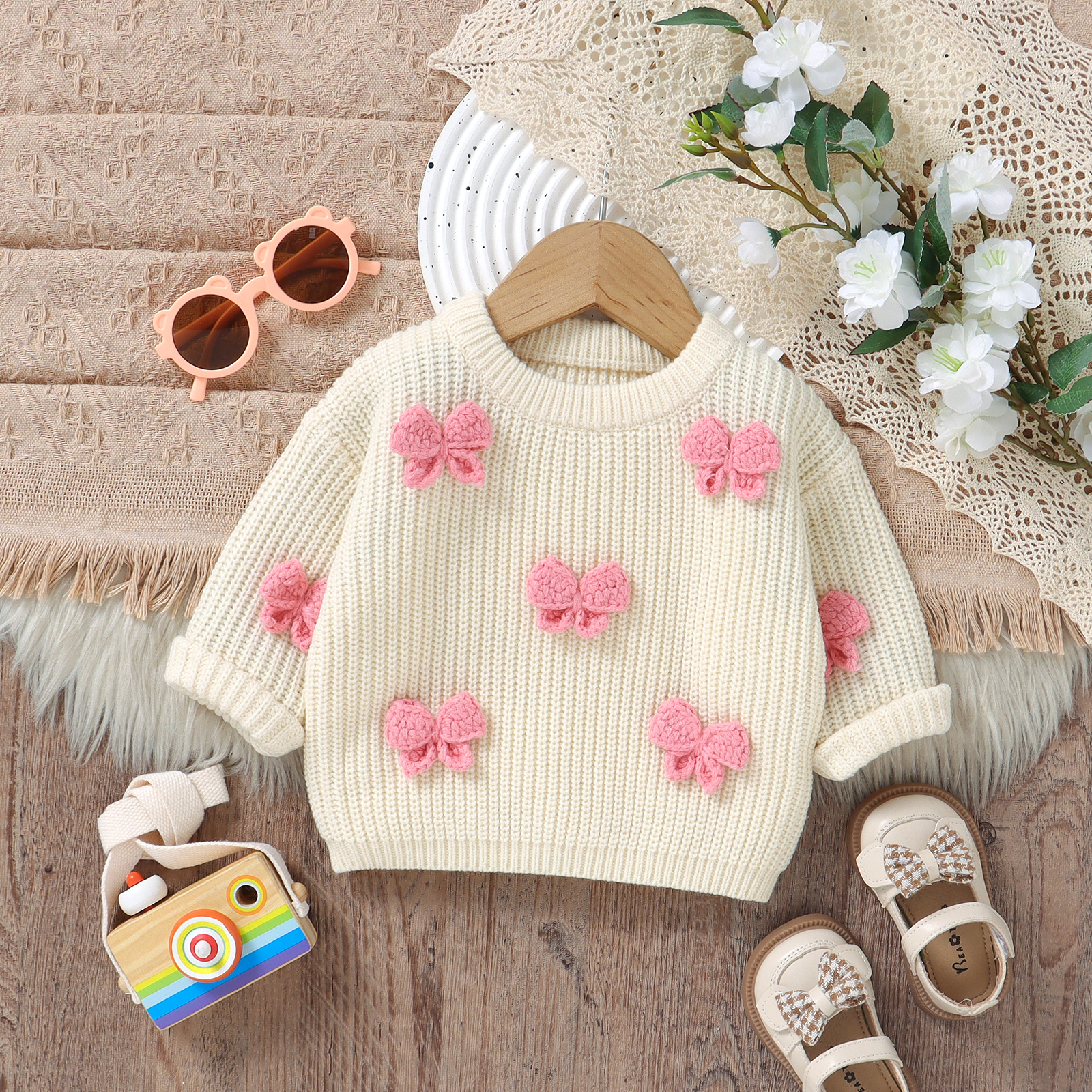 Fashion Bowknot Knitted Baby G - Baby Clothing Jumpers recensione e prezzo