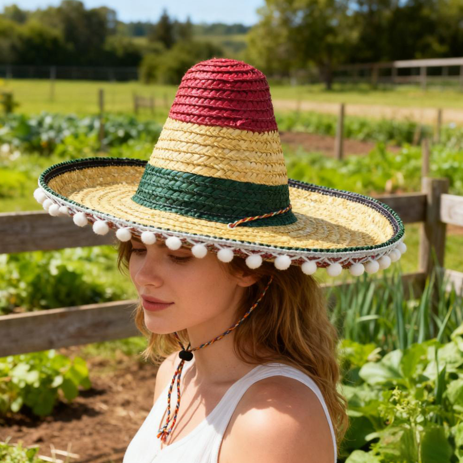 Mexican Straw Hat Carnival Wid - Sun Hat Wide Brim recensione e prezzo