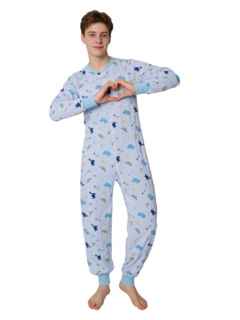 XXXL Adult Underwear Blue Dino - Baby Clothing Onesies recensione e prezzo