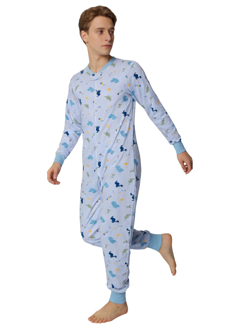XXXL Adult Underwear Blue Dino - Baby Clothing Onesies recensione e prezzo