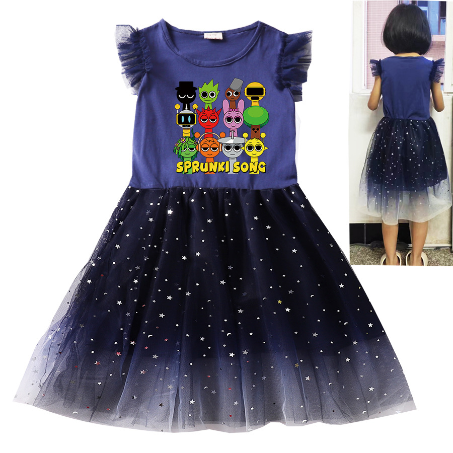 Cute Sprunki Cartoon Kids Dres - Baby Clothing Line recensione e prezzo