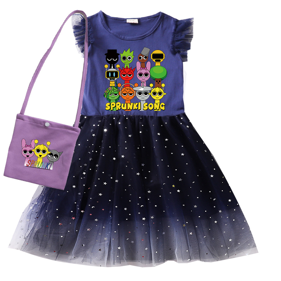 Cute Sprunki Cartoon Kids Dres - Baby Clothing Line recensione e prezzo