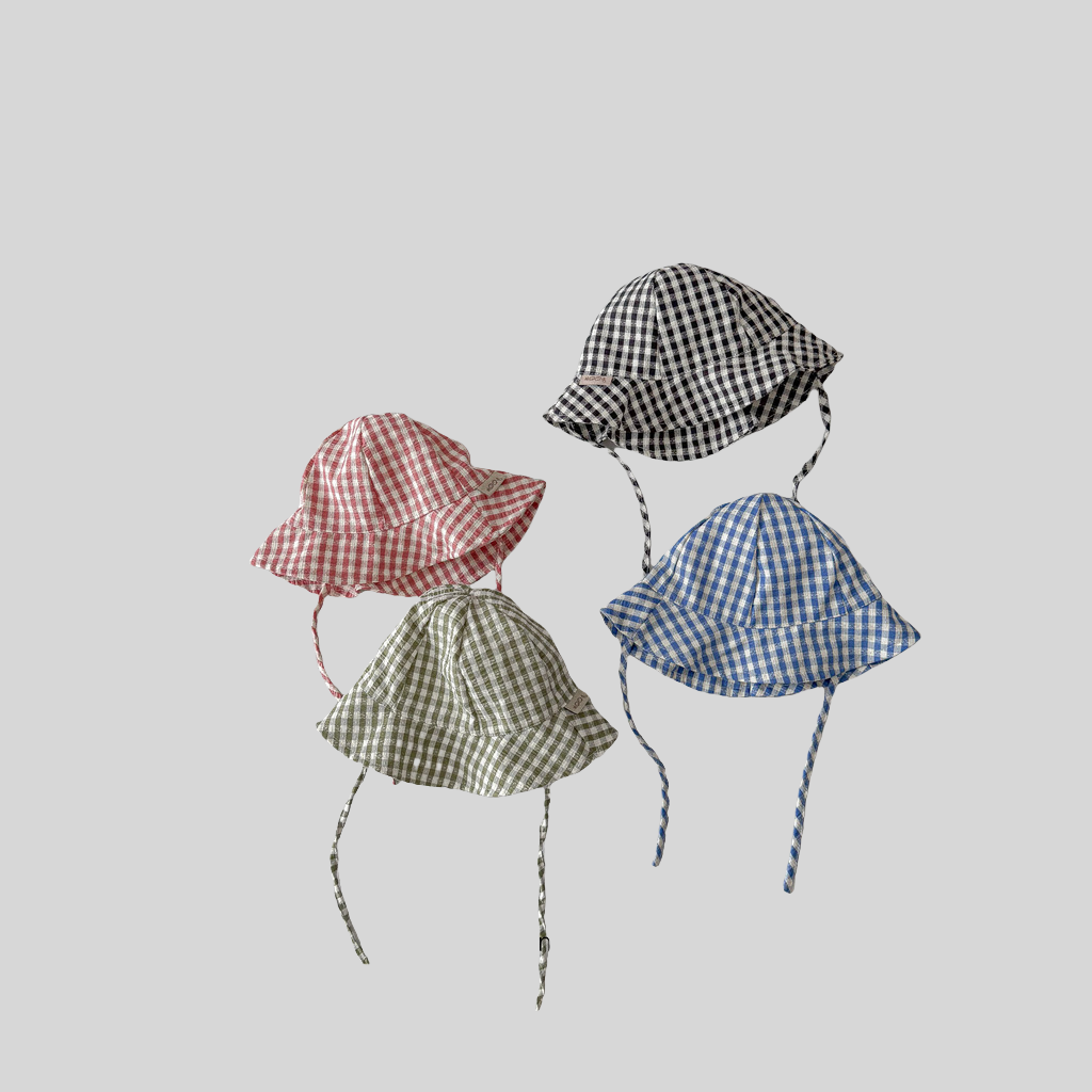 Ins Style Plaid Baby Bucket Ha - Sun Hat Wide Brim recensione e prezzo